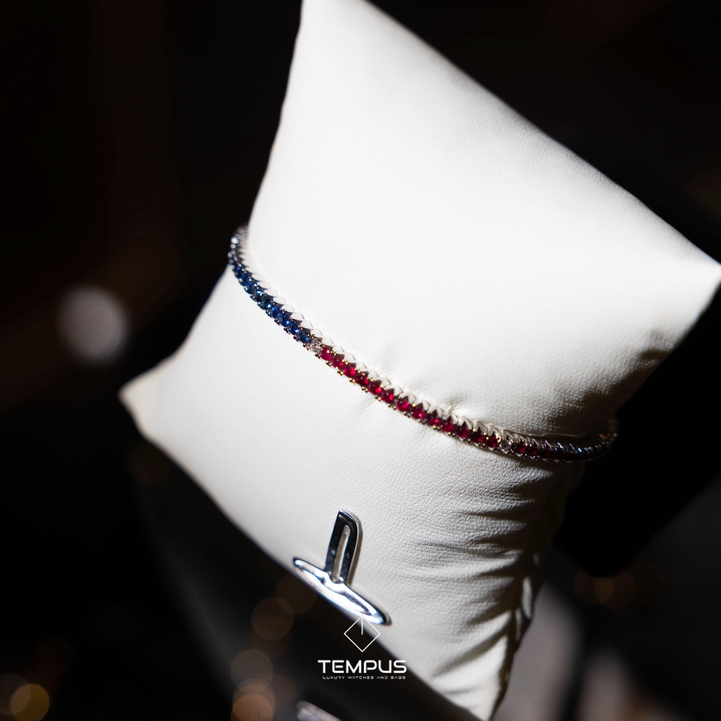 BRACCIALE DIAMANTIA MODELLO PEPSI RUBINI E ZAFFIRI