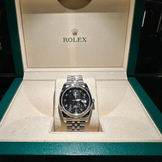 ROLEX DATEJUST 116234 COMPUTER DIAL DIAMANTI nero