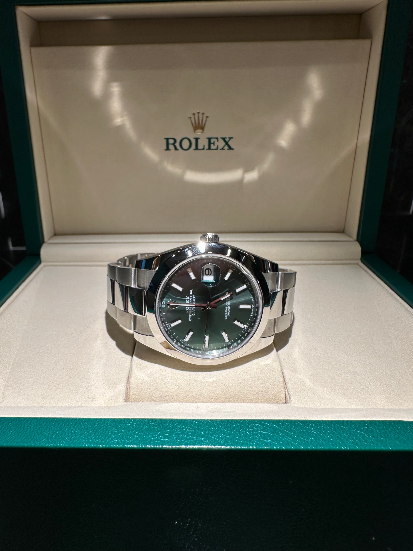 ROLEX DATEJUST 41mm REF. 126300 VERDE MENTA  NUOVO