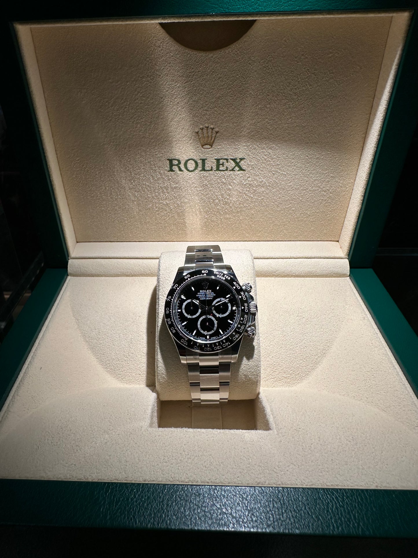 ROLEX DAYTONA 126500LN QUADRANTE NERO GHIERA CERAMICA NUOVO