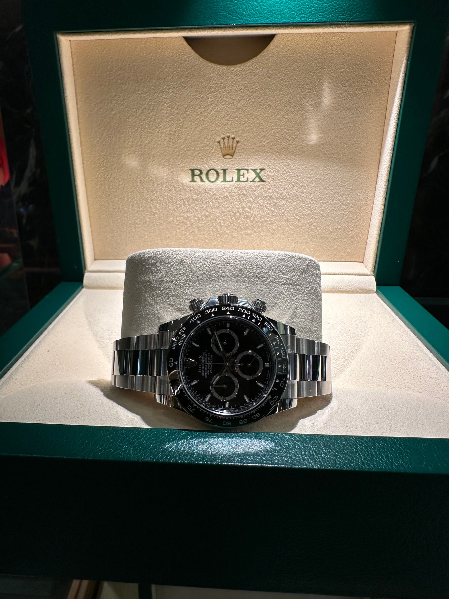 ROLEX DAYTONA 126500LN QUADRANTE NERO GHIERA CERAMICA NUOVO