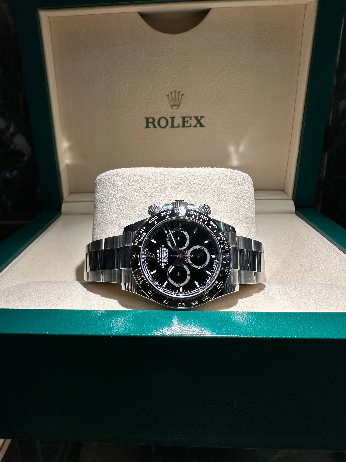 ROLEX DAYTONA 126500LN QUADRANTE NERO GHIERA CERAMICA NUOVO