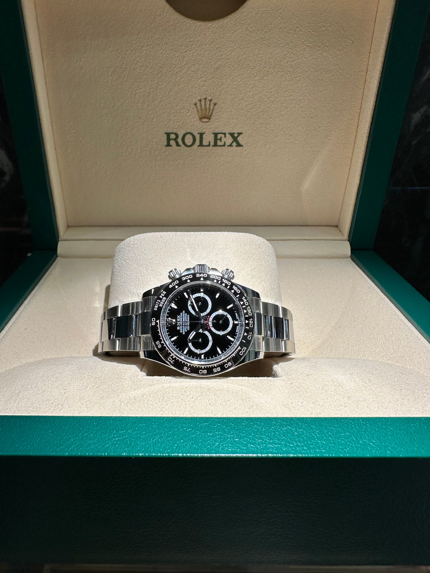 ROLEX DAYTONA 126500LN QUADRANTE NERO GHIERA CERAMICA NUOVO