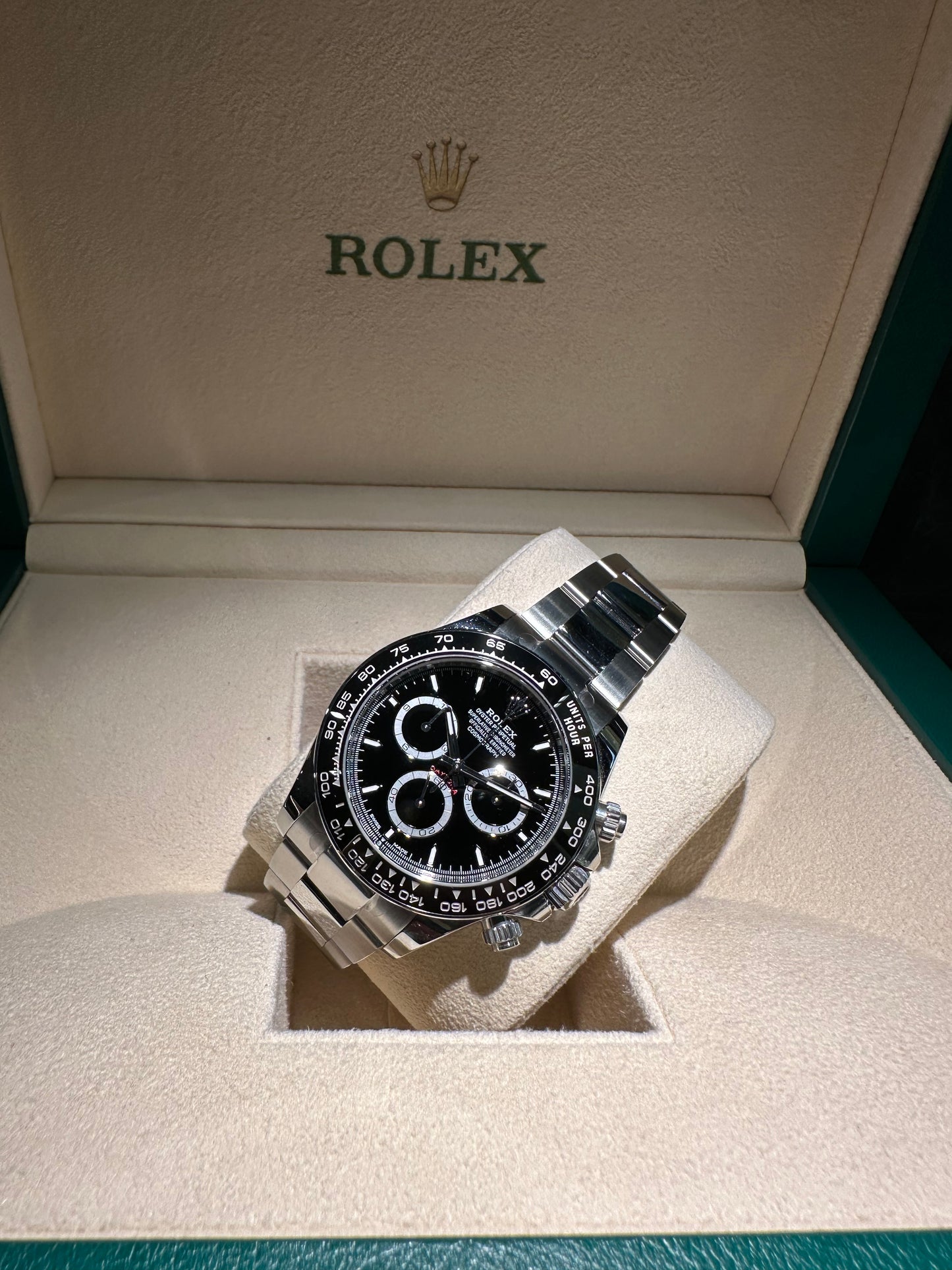 ROLEX DAYTONA 126500LN QUADRANTE NERO GHIERA CERAMICA NUOVO