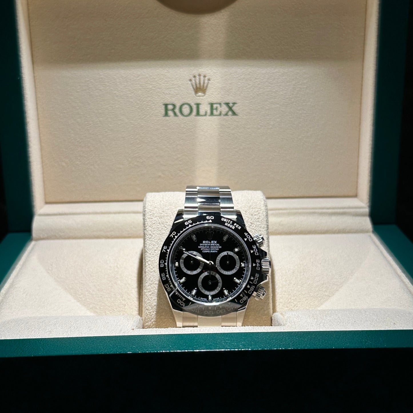 Rolex Daytona Cinturino Nero Nuovo Daytona Acciaio Ceramica