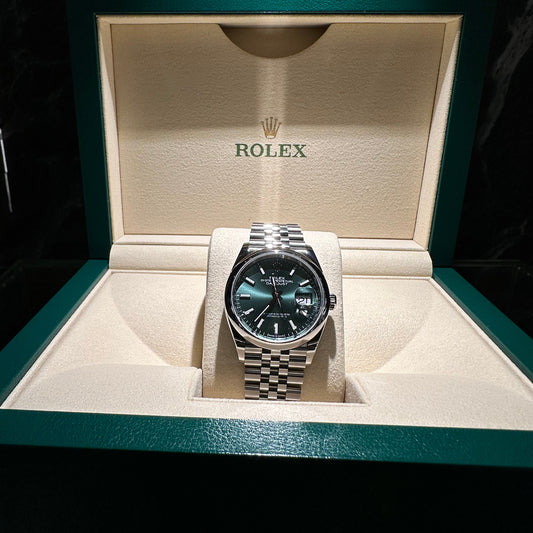 Rolex Datejust 36 126200 quadrante verde menta