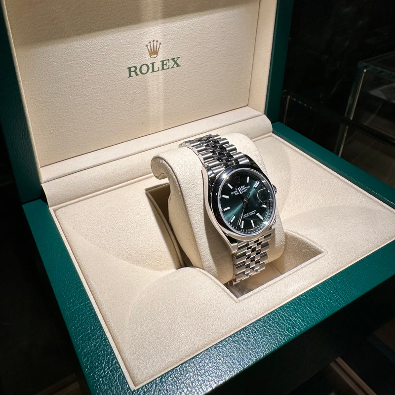 Rolex datejust quadrante verde deals