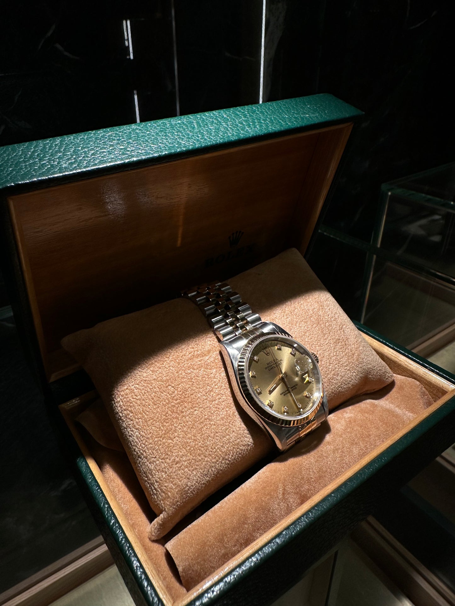 𝐑𝐎𝐋𝐄𝐗 𝐃𝐚𝐭𝐚𝐣𝐮𝐬𝐭 𝟑𝟔 16233 acciaio e oro Brill