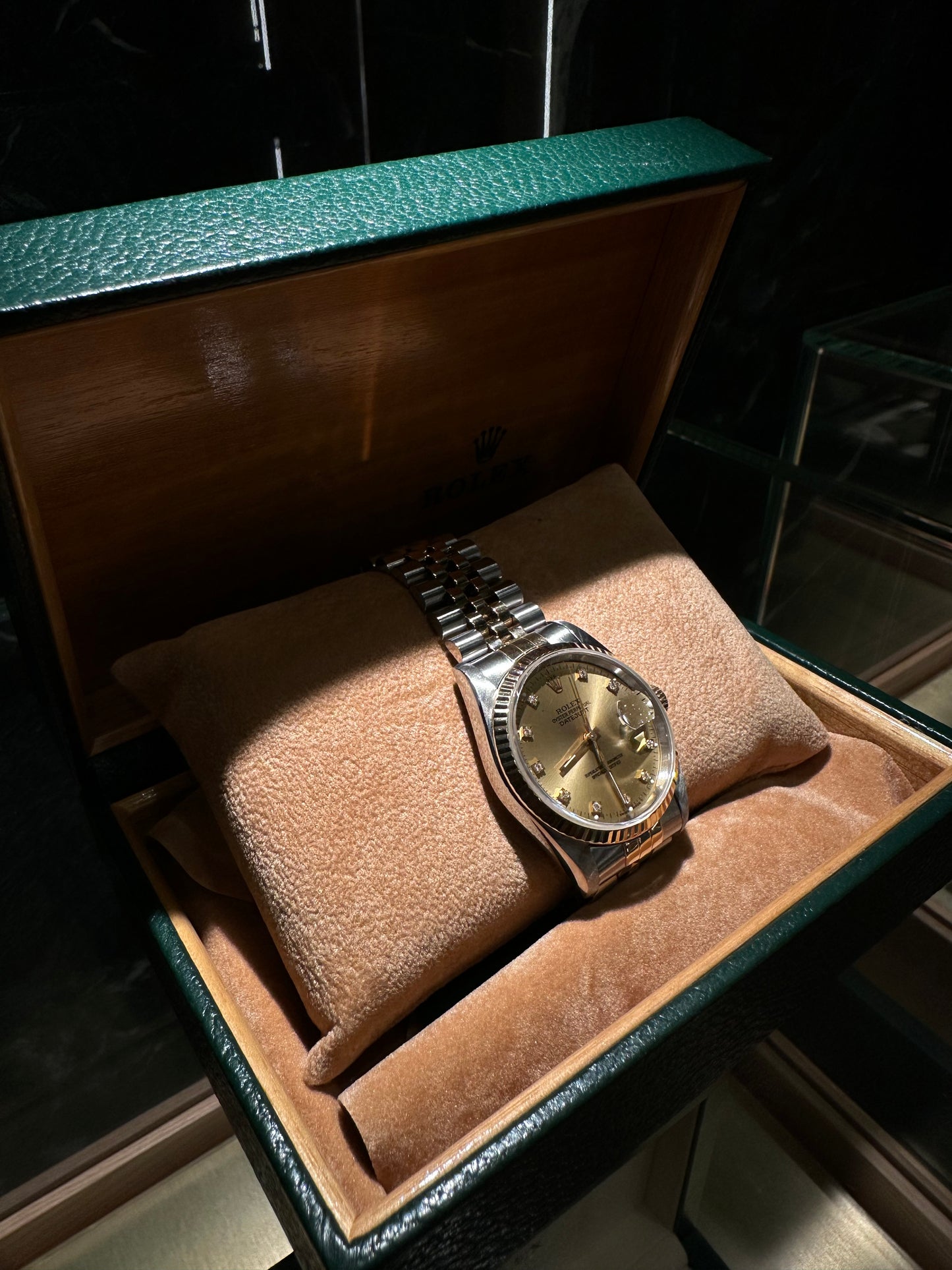 𝐑𝐎𝐋𝐄𝐗 𝐃𝐚𝐭𝐚𝐣𝐮𝐬𝐭 𝟑𝟔 16233 acciaio e oro Brill
