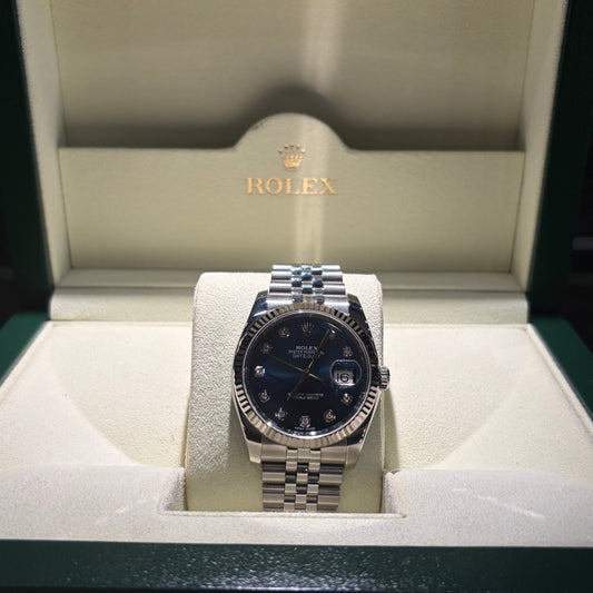ROLEX DATEJUST 116234 BLU' BRILLANTI