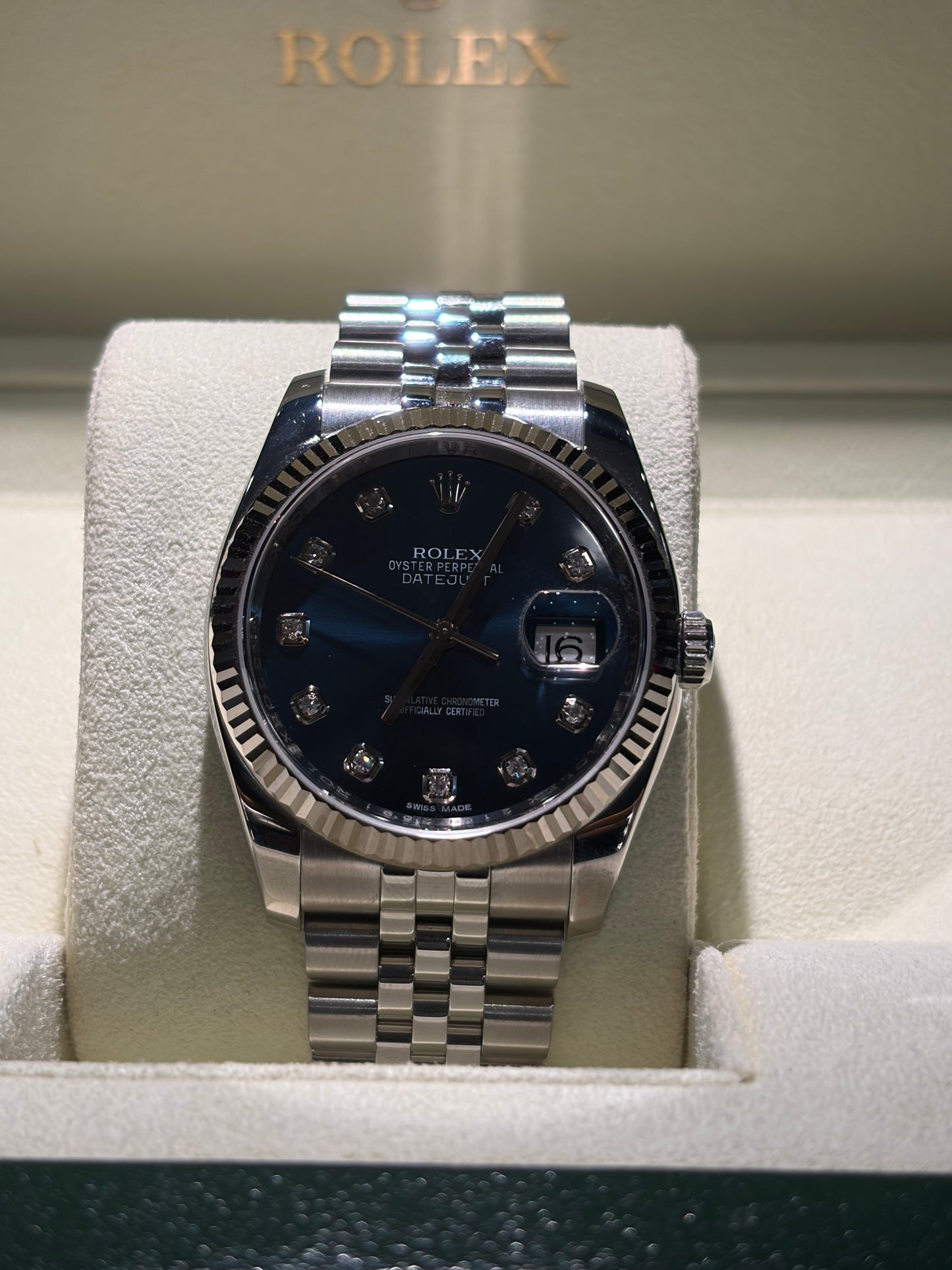 ROLEX DATEJUST 116234 BLU' BRILLANTI