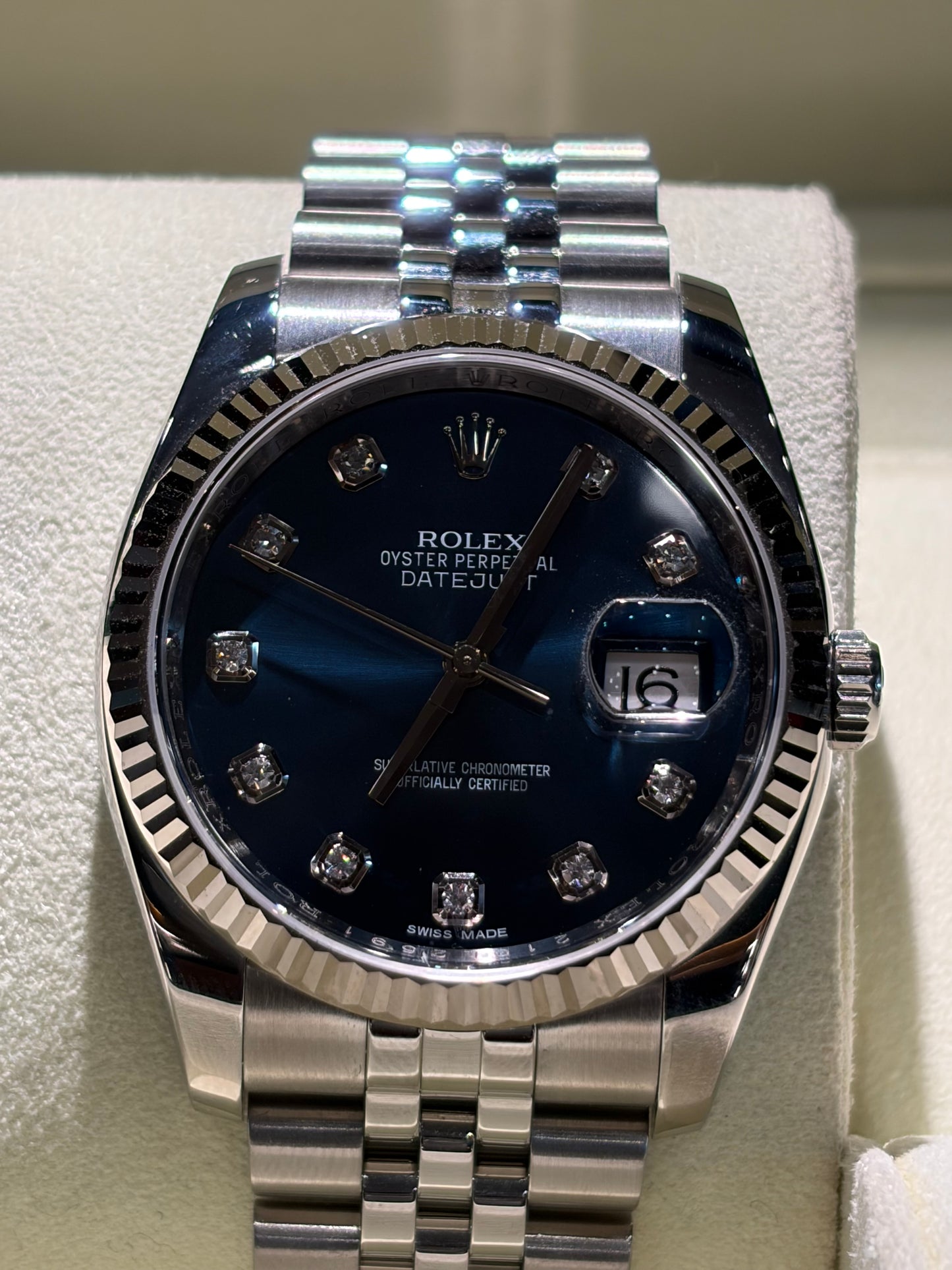 ROLEX DATEJUST 116234 BLU' BRILLANTI