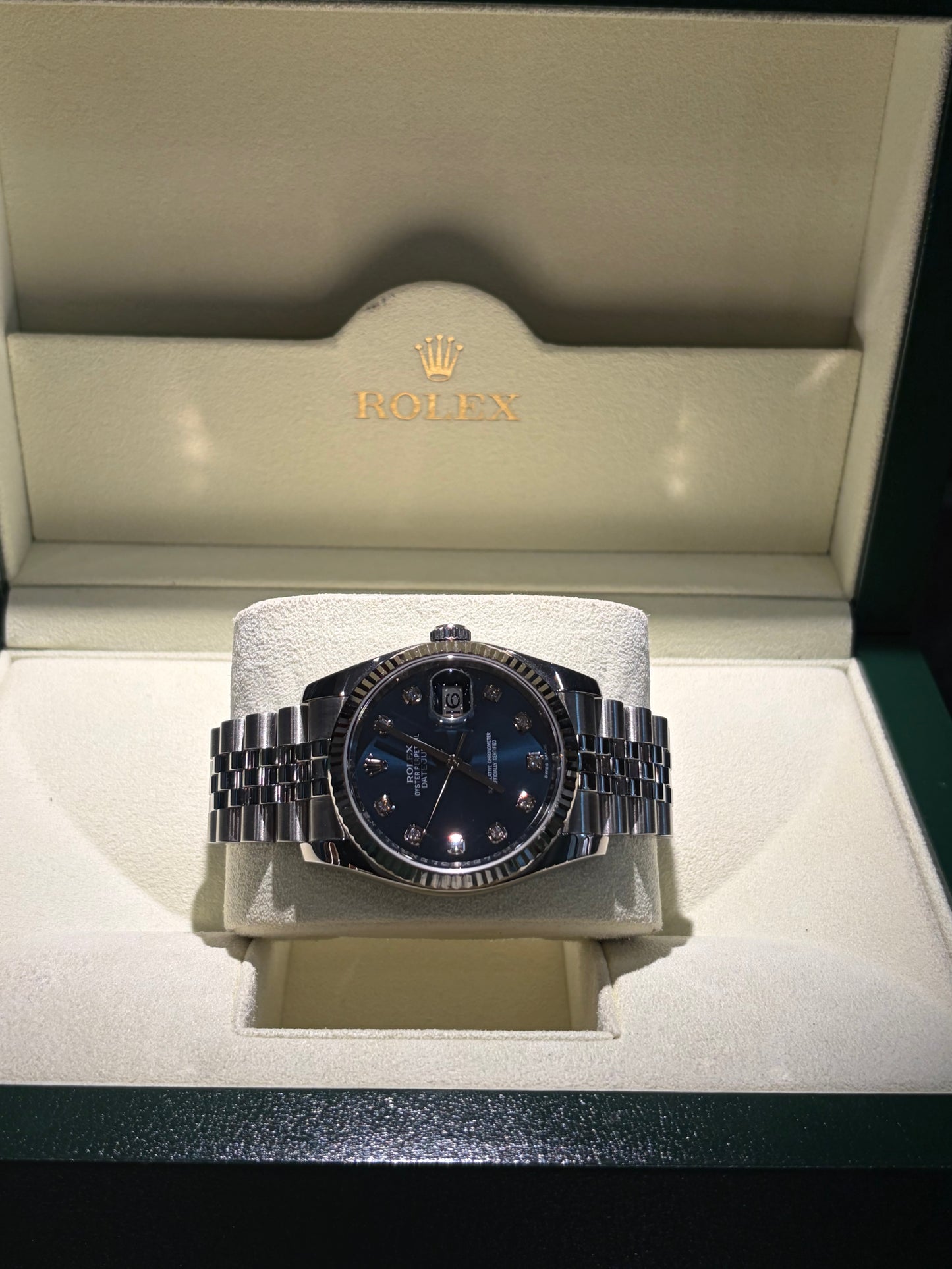 ROLEX DATEJUST 116234 BLU' BRILLANTI