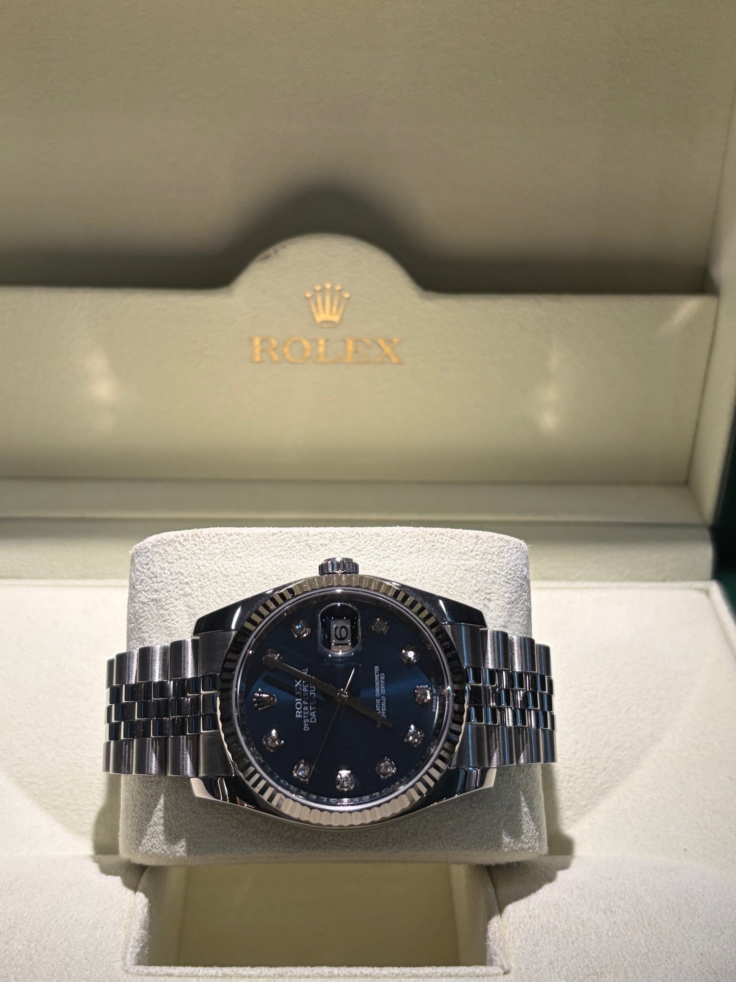ROLEX DATEJUST 116234 BLU' BRILLANTI