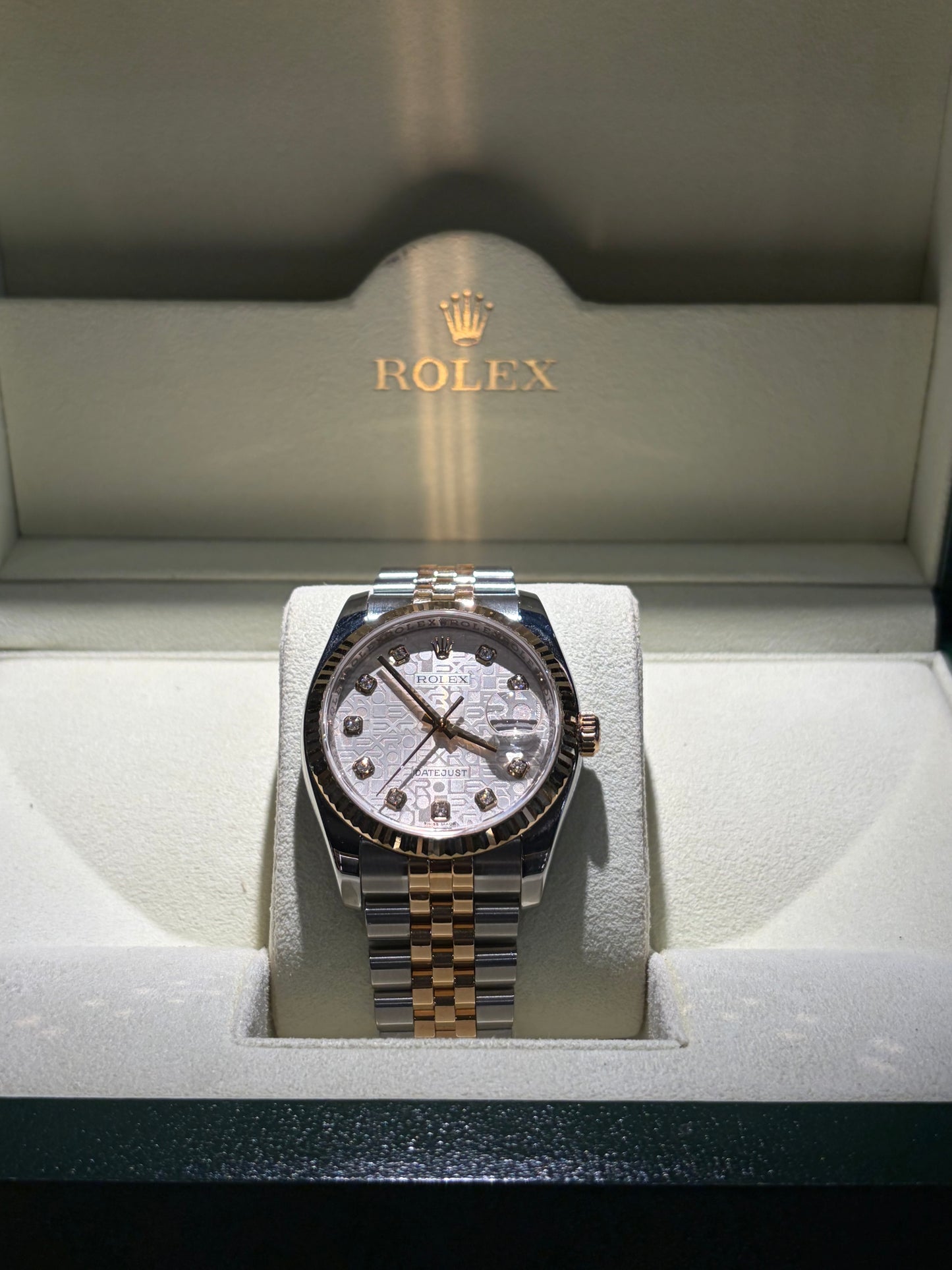 𝐑𝐎𝐋𝐄𝐗 𝐃𝐚𝐭𝐚𝐣𝐮𝐬𝐭 𝟑𝟔 116233 Bianco Brill