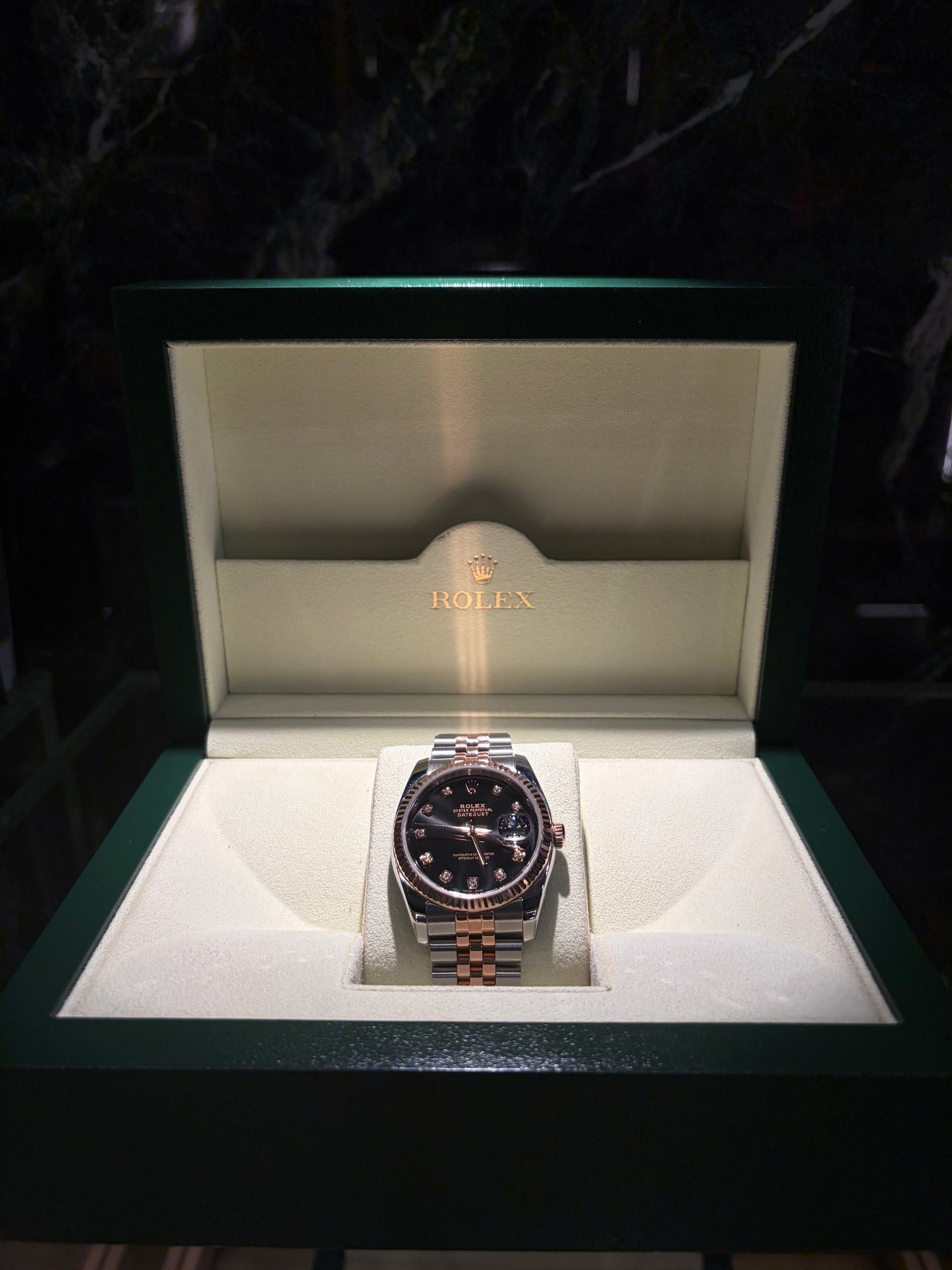 𝐑𝐎𝐋𝐄𝐗 𝐃𝐚𝐭𝐚𝐣𝐮𝐬𝐭 𝟑𝟔 116231 rosa NERO Brill