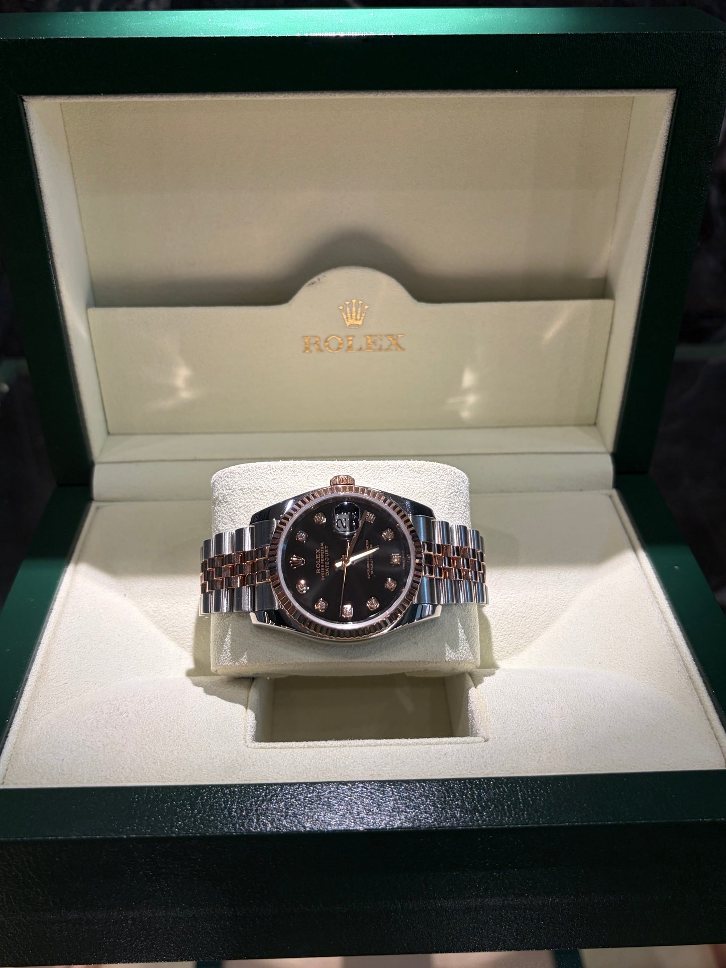 𝐑𝐎𝐋𝐄𝐗 𝐃𝐚𝐭𝐚𝐣𝐮𝐬𝐭 𝟑𝟔 116231 rosa NERO Brill