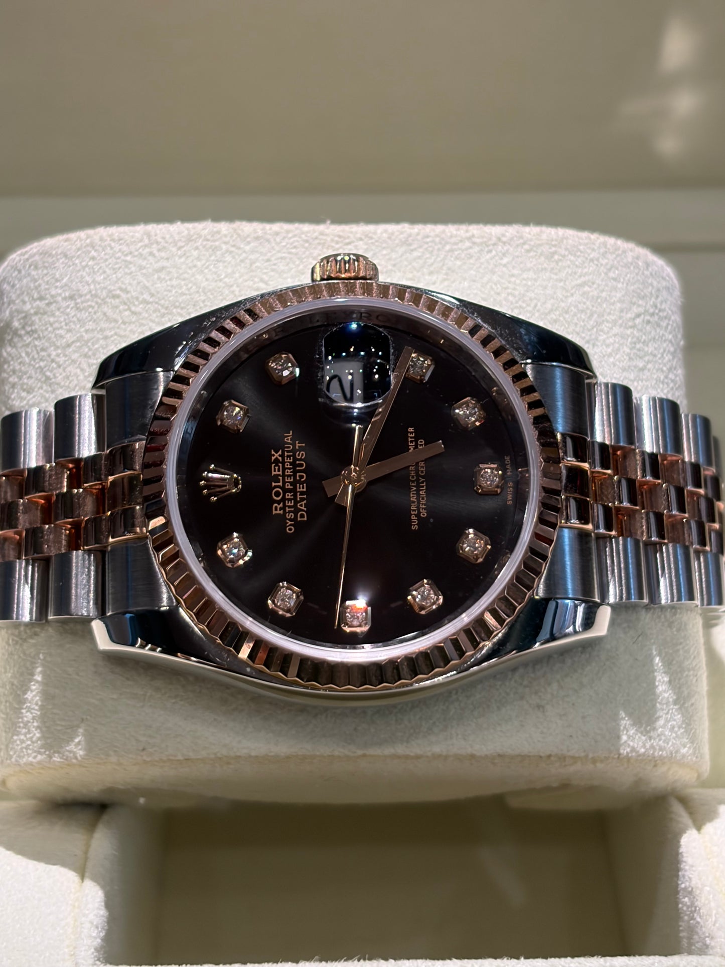 𝐑𝐎𝐋𝐄𝐗 𝐃𝐚𝐭𝐚𝐣𝐮𝐬𝐭 𝟑𝟔 116231 rosa NERO Brill