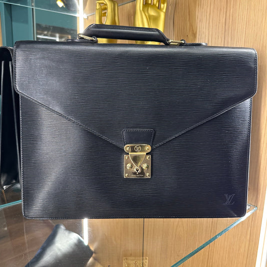 BORSA CARTELLA LOUIS VUITTON PELLE EPI NERA