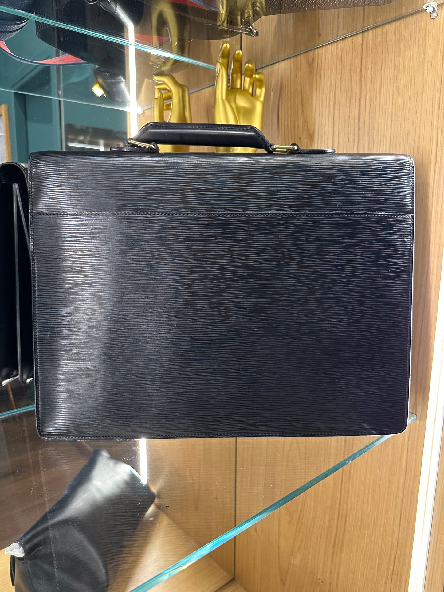 BORSA CARTELLA LOUIS VUITTON PELLE EPI NERA